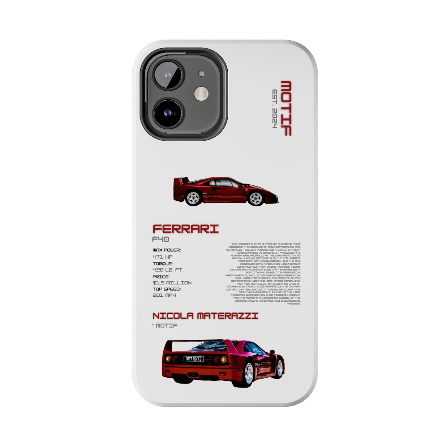 MOTIF : FERRARI F40 [PRODUCT:WHITE]