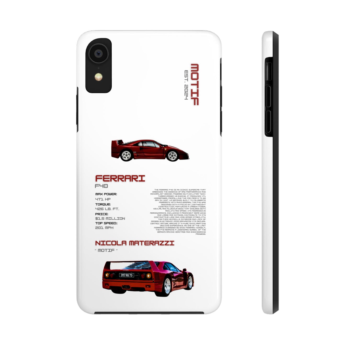 MOTIF : FERRARI F40 [PRODUCT:WHITE]