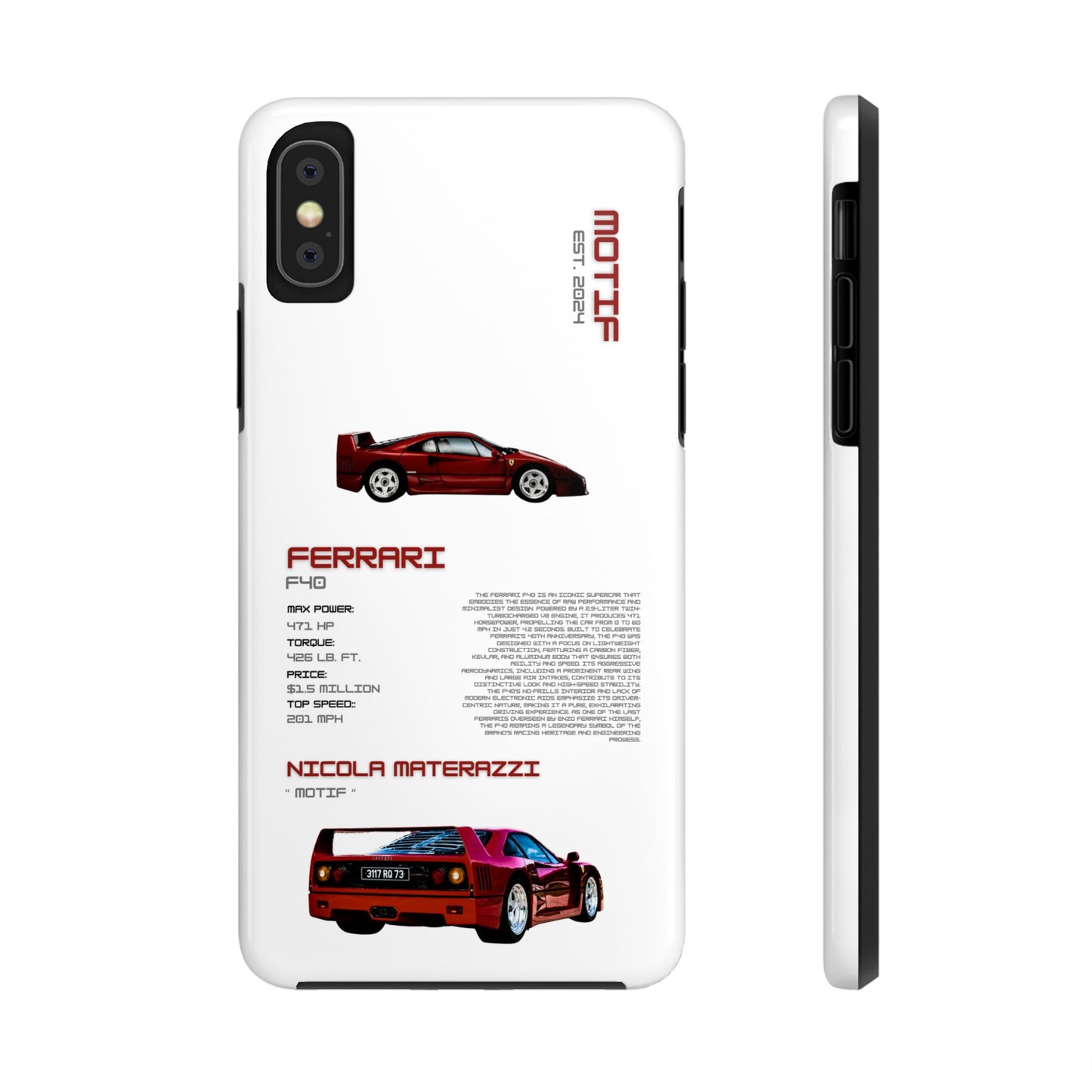 MOTIF : FERRARI F40 [PRODUCT:WHITE]