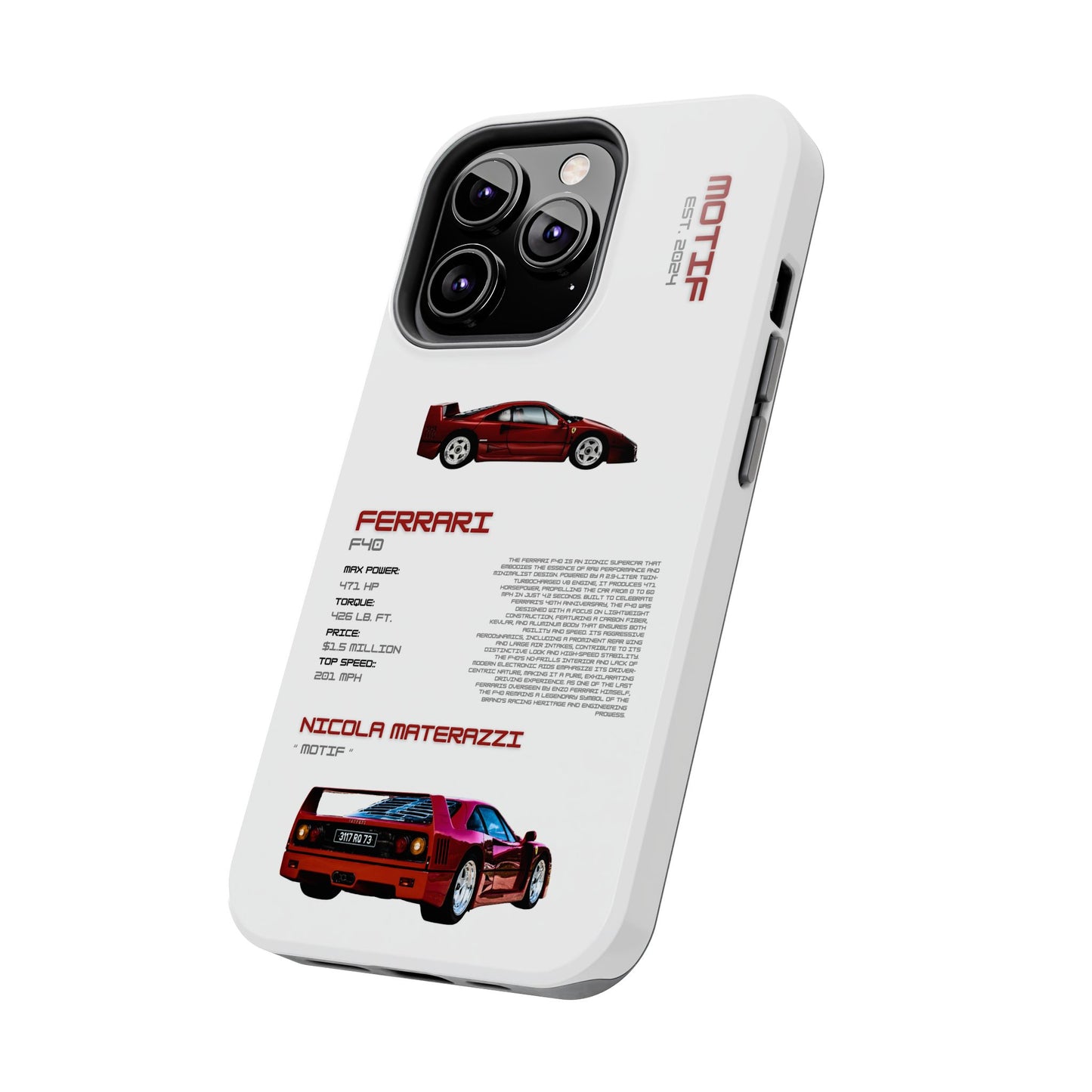 MOTIF : FERRARI F40 [PRODUCT:WHITE]