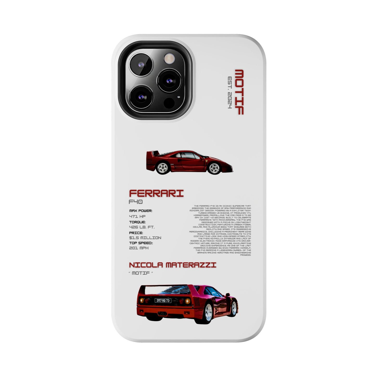 MOTIF : FERRARI F40 [PRODUCT:WHITE]