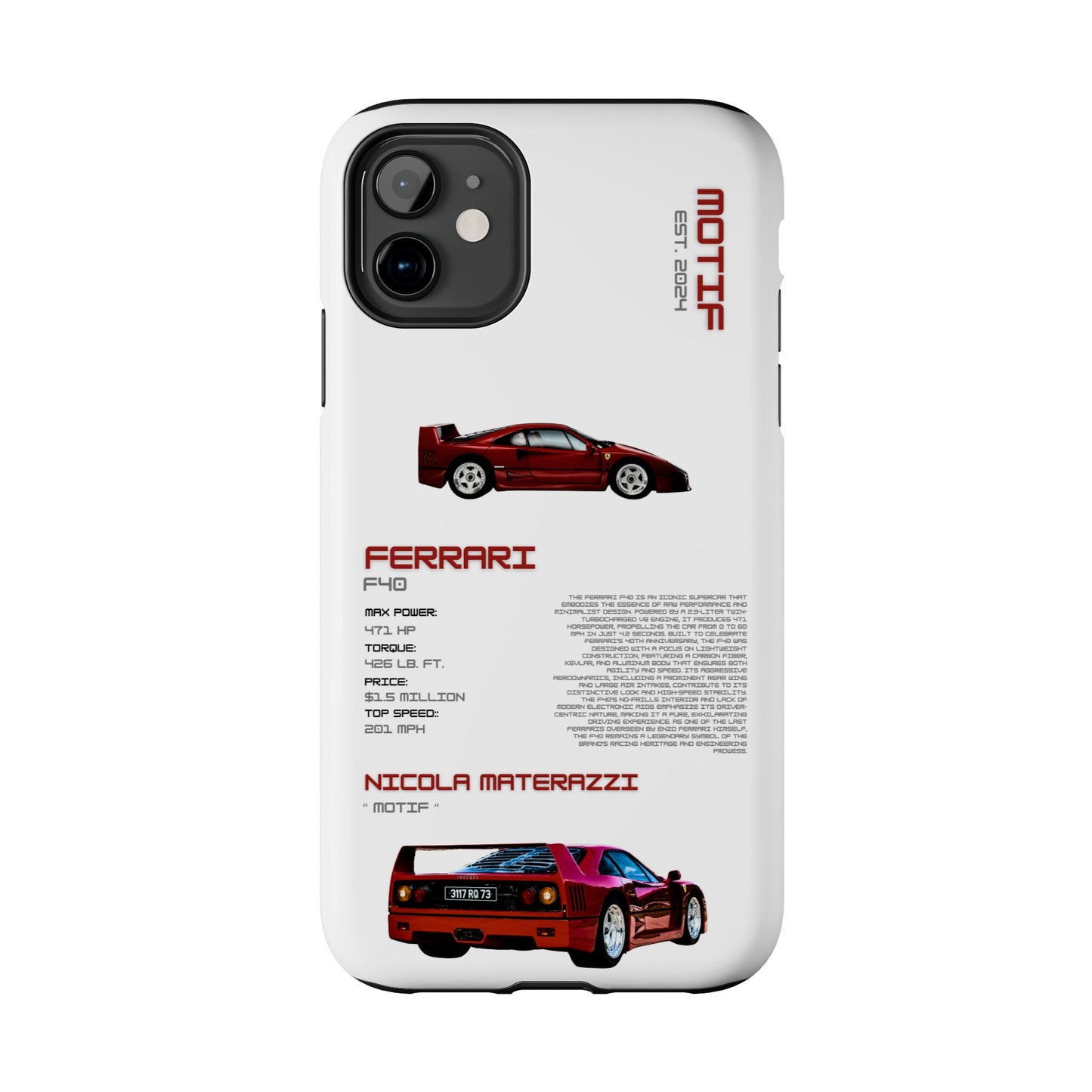 MOTIF : FERRARI F40 [PRODUCT:WHITE]