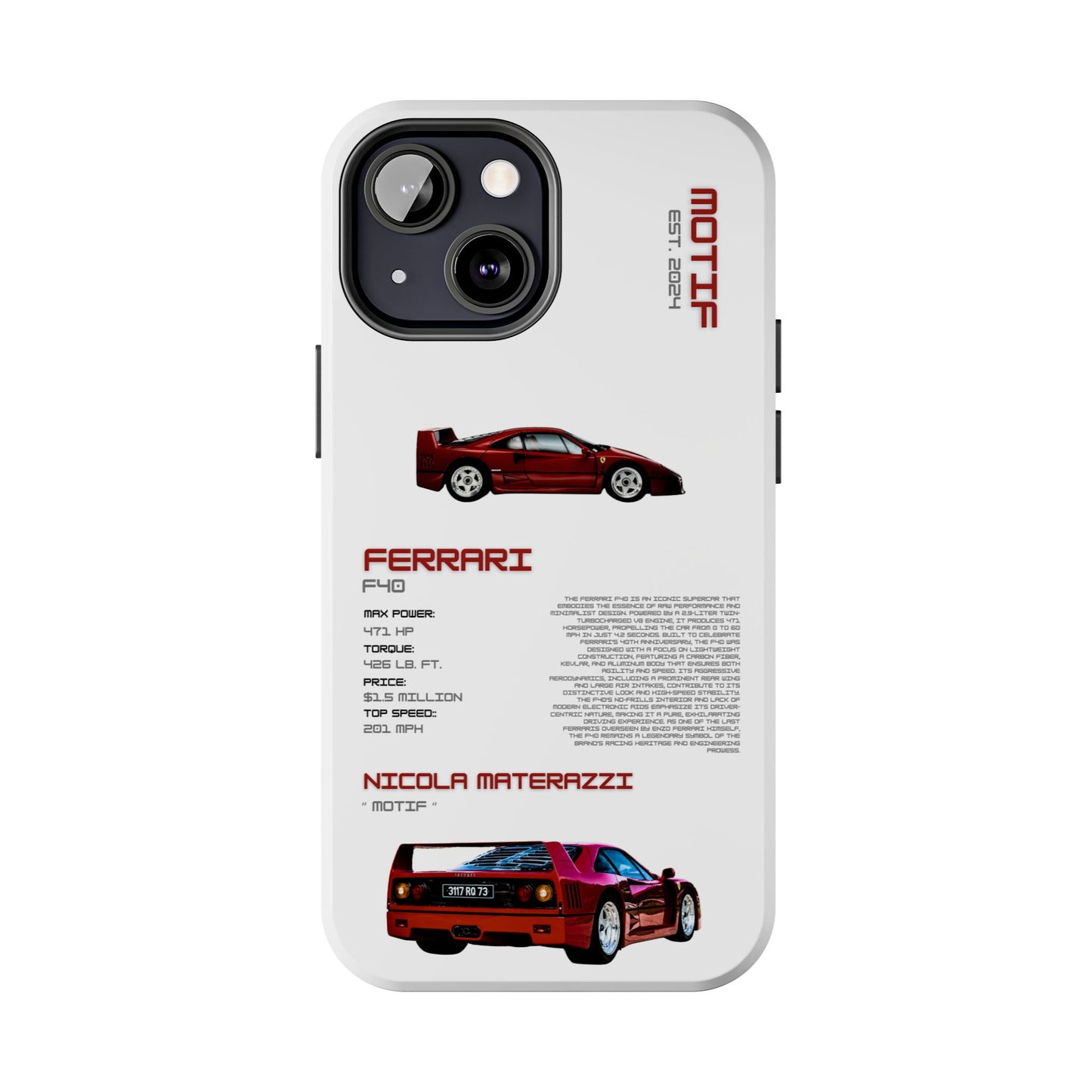 MOTIF : FERRARI F40 [PRODUCT:WHITE]