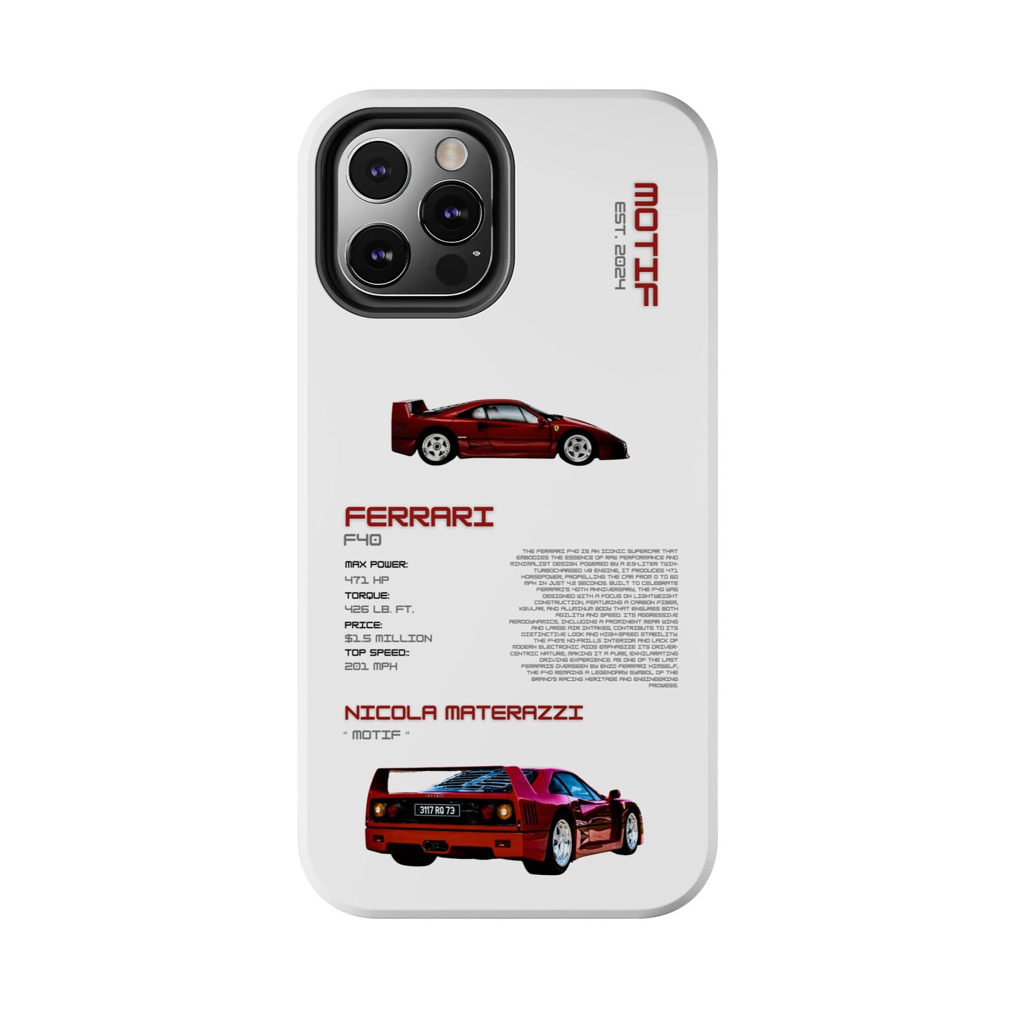 MOTIF : FERRARI F40 [PRODUCT:WHITE]