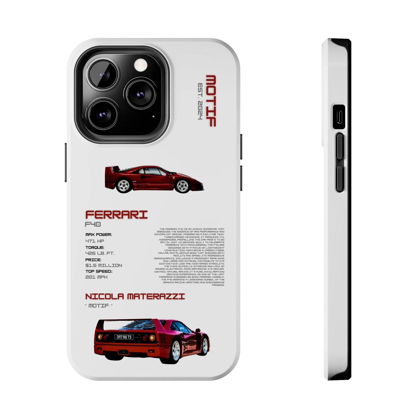 MOTIF : FERRARI F40 [PRODUCT:WHITE]