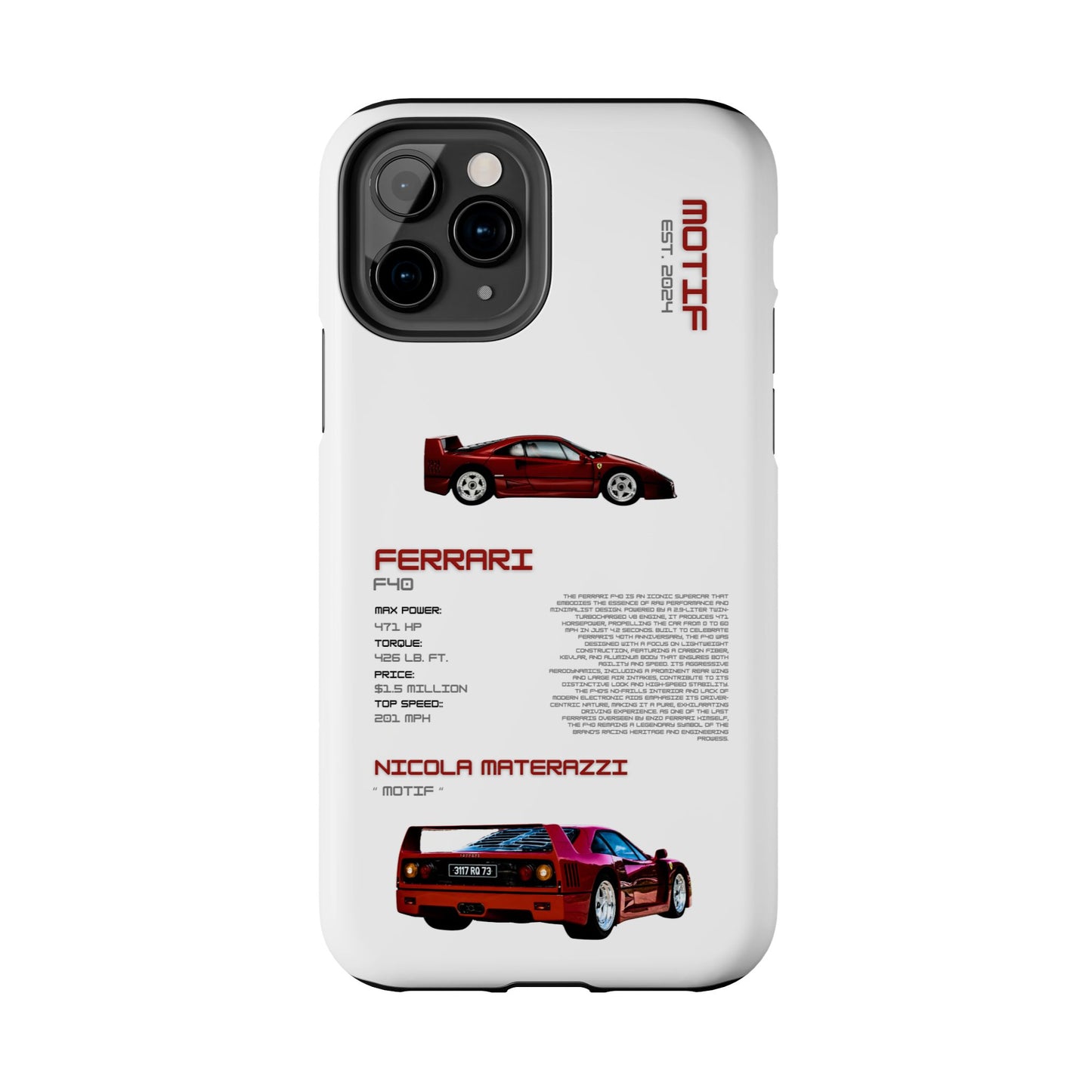 MOTIF : FERRARI F40 [PRODUCT:WHITE]